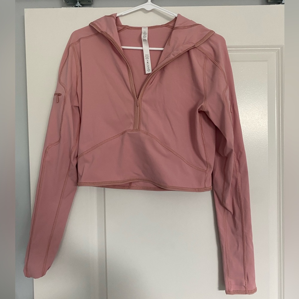 NWOT Lululemon pink crop athletic jacket